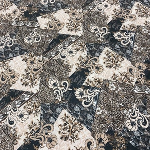 Multicolor Floral/Paisley Print on Four Way Stretch Nylon Spandex Fabric By The Yard, 60&#39;&#39; Wide