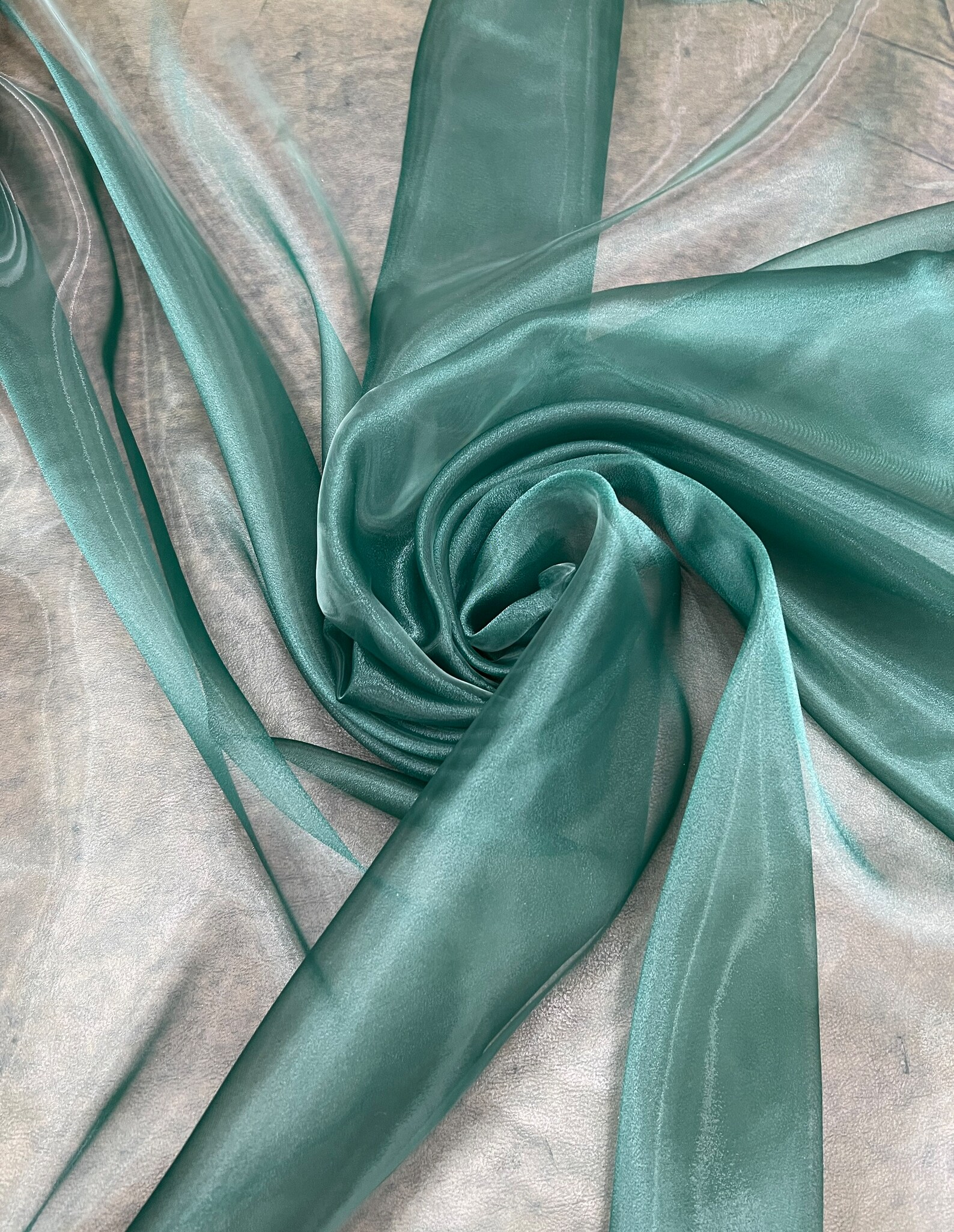 Hunter Green Silk Organza Fabric main image 1