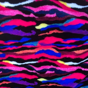 Multicolor Rainbow Luxury Faux Fur Fabric By The Yard 60&quot; Wide, Short Pile, DIY Craft Supply, Hobby, Costume, Decoration