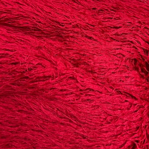 Red Mongolian Shaggy Faux Fur Fabric By The Yard 60&quot; Wide, Shaggy, Long Pile
