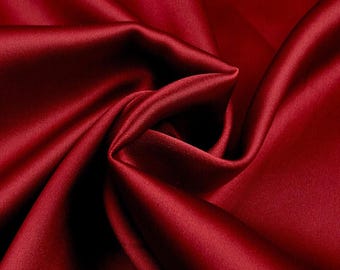Cranberry (Peau De Soie) Silk Skin Duchess Bridesmaid, Dress, 60" Wide Dull Satin Fabric By The Yard