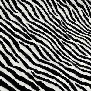 Zebra Animal Skin Print Upholstery Fabric By The Yard, Medium Weight, 60” Wide