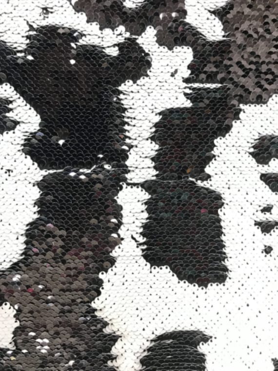 Tissu Pailleté Iridescent Noir Sirène - Vendu Au Mètre (yard) - Largeur 46 à 60 Pouces