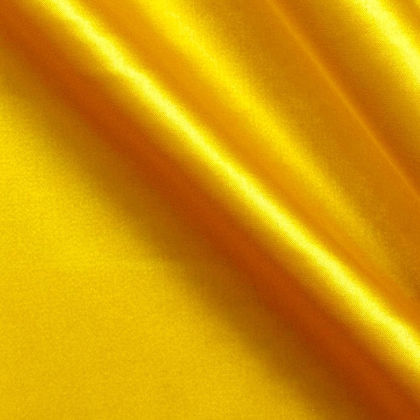 Yellow 58"/60" Wide (Peau de Soie) Silk Skin Duchess Bridesmaid, Dress, Dull Satin Fabric