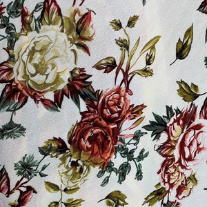 Multicolor Floral Rayon Challis Print Fabric by The Yard, 60” Wide