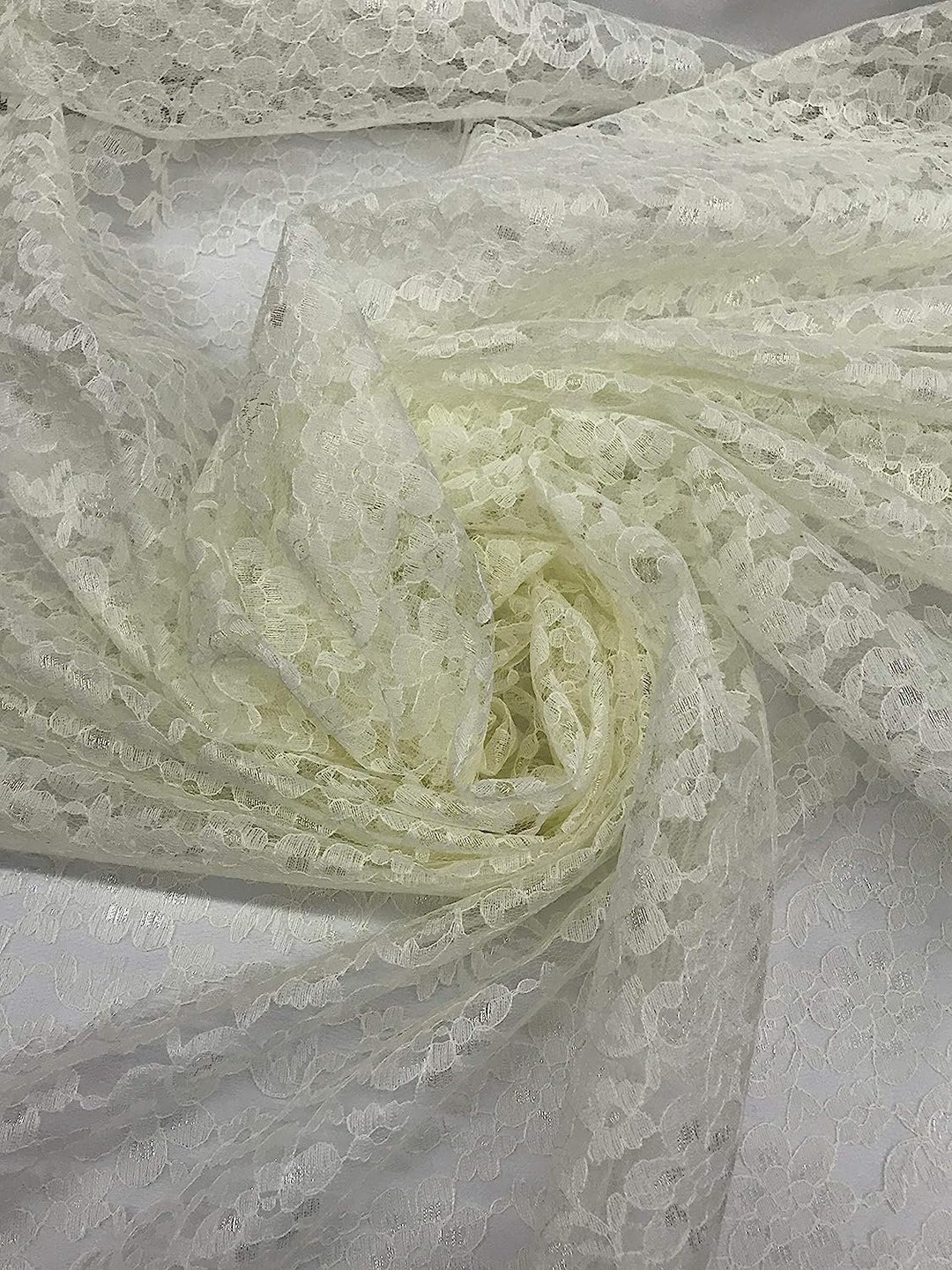 Ivory Raschel Lace P195