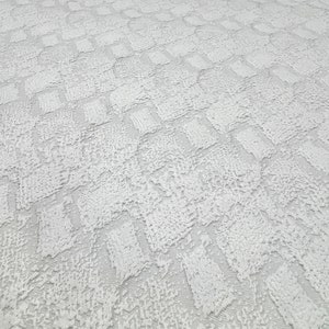 Motif peau de serpent 3D blanc sur tissu spandex, nylon brésilien extensible dans quatre directions, par mètre, 45 po. de large