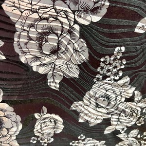 Tissu velours stretch floral burnout par mètre, 60&quot; de large, costume, tenues de danse, décoration
