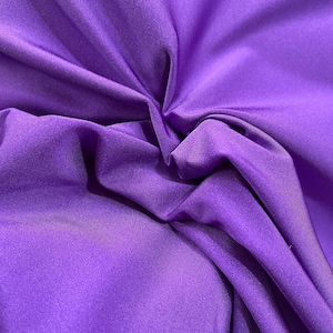 Solid Shiny Purple Four Way Stretch Nylon Spandex Fabric By The Yard, 60&#39;&#39; Wide, Activewear, Stretch Knit