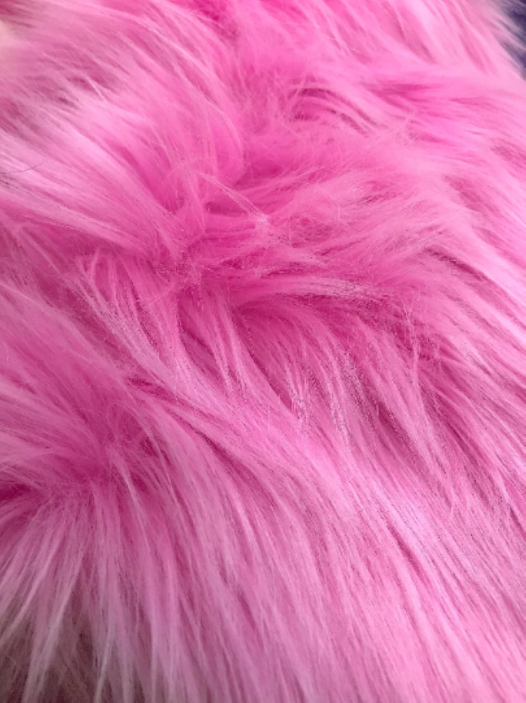 Pink Faux Fur Fabric 