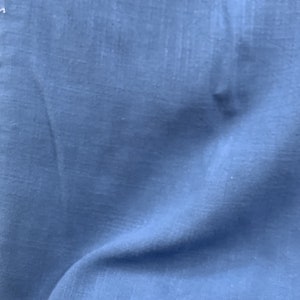Blue Medium Weight Linen Rayon Blend Fabric By The Yard, 54&quot; Wide