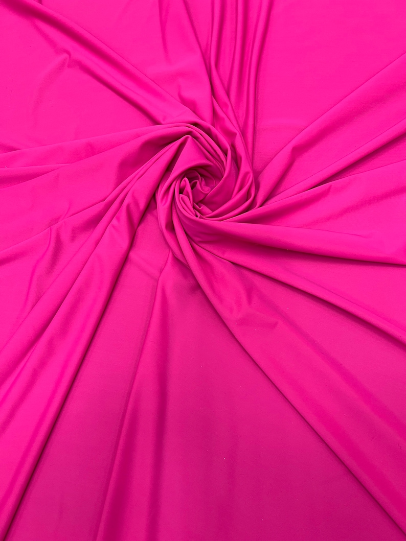 Solid Matte Fuchsia Four Way Stretch Nylon Spandex Fabric by the Yard ...
