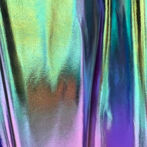 Shiny iridescent 4-Way Stretch Vinyl Latex Fabric By The Yard, 60&quot; Wide, DIY, Crafts, Club Wear, Costumes, Cosplay