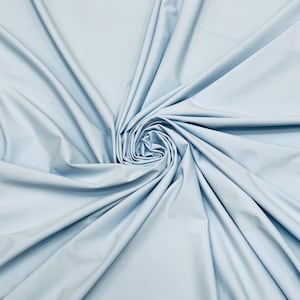 Solid Matte Baby Blue Four Way Stretch Nylon Spandex Fabric By The Yard, 60&#39;&#39; Wide, Activewear, Stretch Knit