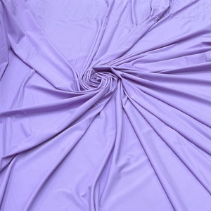 Solid Lavender Four Way Stretch Nylon Spandex Fabric By The Yard, 60'' Wide, Activewear, Stretch Knit
