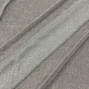 Stretch Metallic Silver Mesh Chainmail Fabric, 60&quot; Wide, Sheer, 2-Way Stretch, Club Wear, Dance Wear, Costume, Cosplay