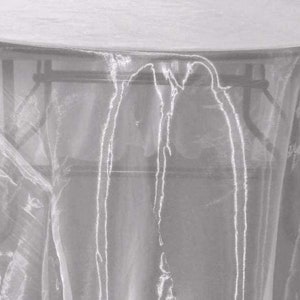Silver, 58/60&quot; Wide Polyester Light Weight, See Through, Sheer Mirror Organza Fabric.