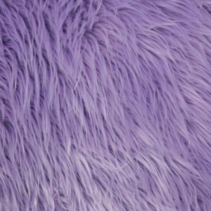 Lavender Luxury Shag Faux Fur Fabric By The Yard 60&quot; Wide, Shaggy, Long Pile, DIY Craft Supply, Hobby, Costume, Decoration