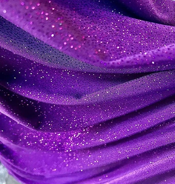 Purple Stoff Lila Glitzer Glänzend Lila Irisierend Glitzer Stretch