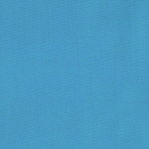 May include: A solid blue fabric background.