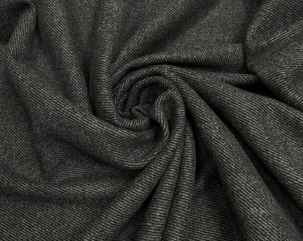Charcoal Gray Wool Blend Heavy Weight Fabric by the Yard, 60" Wide