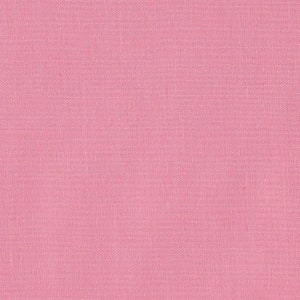 May include: A solid pink fabric with a subtle woven texture.