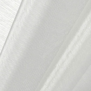 White, 58/60&quot; Wide Polyester Light Weight, See Through, Sheer Mirror Organza Fabric.