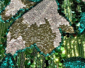 Multicolor Sequins on Stretch Mesh Fabric By The Yard, 54" Width