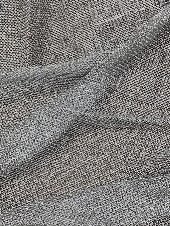 【SATIIIZ】Rical Stripe Mesh Knit Stretchable Rhinestone Fabric--rhinestone Soft Stretch Mesh