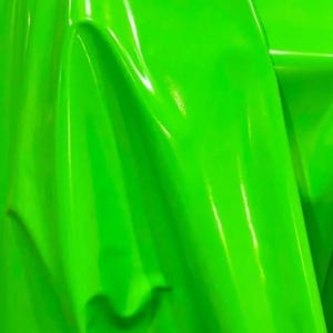 Shiny Neon Green 4-Way Stretch Vinyl Latex Fabric By The Yard, 60" Wide, DIY, Crafts, Club Wear, Costumes, Cosplay