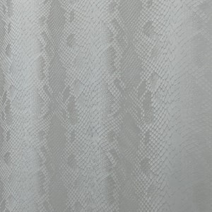 Motif peau de serpent blanc sur tissu polyester élasthanne enduit de polyuréthane extensible par mètre, 60 pouces de large, décoration, toile de fond