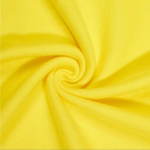 Light Yellow 58/60&quot; Wide Solid Polar Fleece Anti-Pill Fabric By The Yard