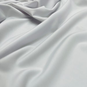 Solid Matte White Four Way Stretch Nylon Spandex Fabric By The Yard, 60&#39;&#39; Wide, Perfect for Activewear, Swimwear, Stretch Knit