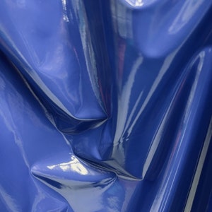 Shiny Blue Four Way Stretch Vinyl Latex Fabric By The Yard, 60&quot; Wide, DIY, Crafts, Club Wear, Costumes, Cosplay