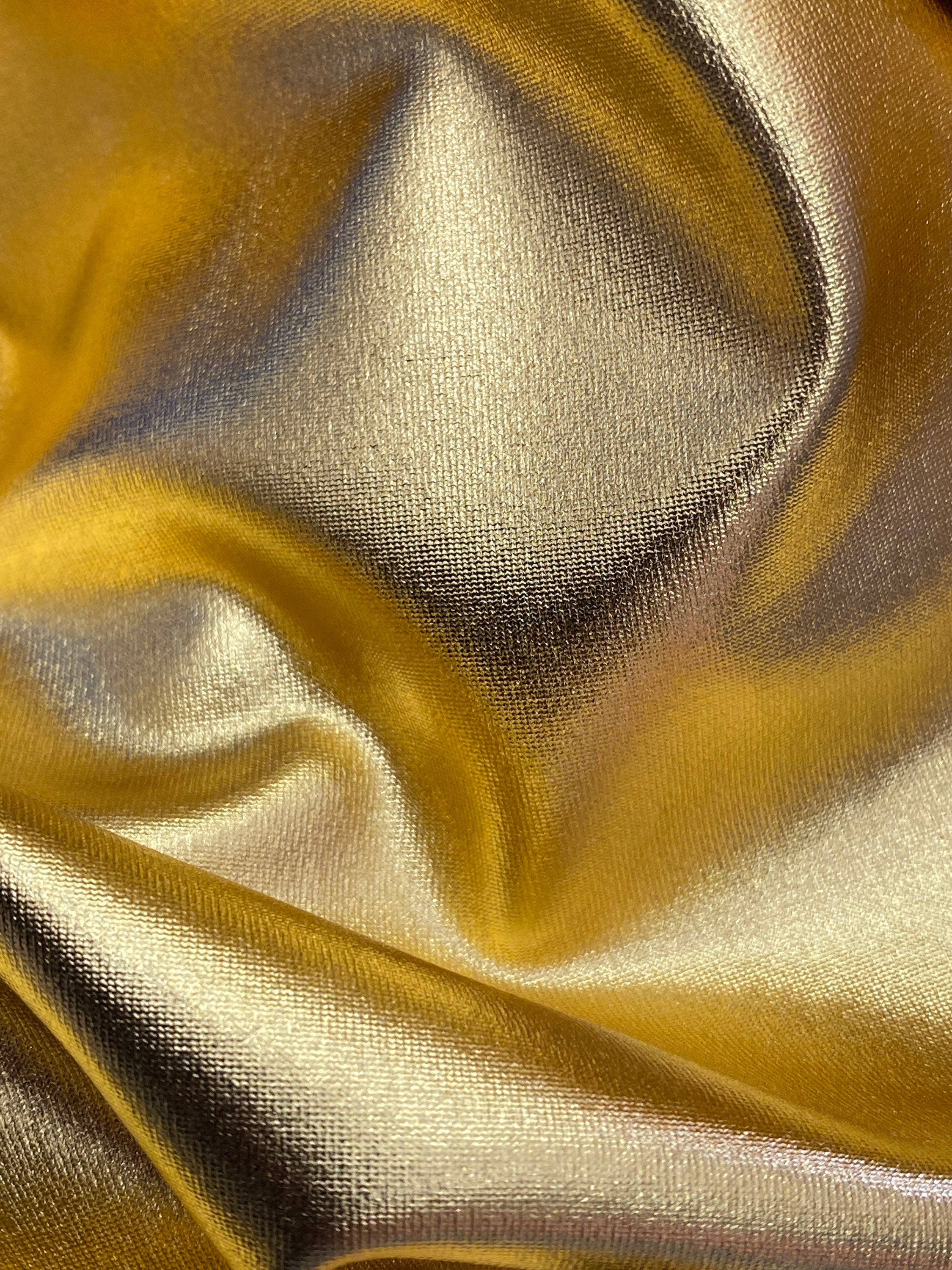 Silk Gold Lame Fabric by the Yard, Gold Metallic Silk Fabric, Silk Fabric  Sale, Silk Fabric by the Yard, Gold Metallic Silk Georgette Fabric 