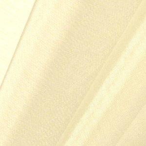 Ivory, 58/60&quot; Wide Polyester Light Weight, See Through, Sheer Mirror Organza Fabric.