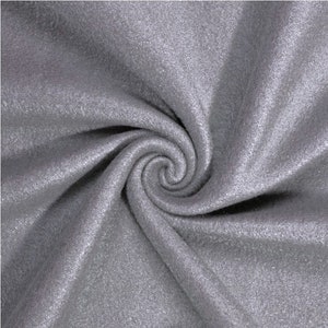 Silver 58/60&quot; Wide Solid Polar Fleece Anti-Pill Fabric By The Yard