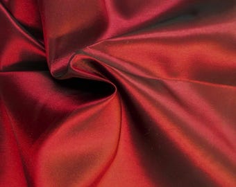 Burgundy 60" Wide Solid 2-Tone Polyester Taffeta Fabric, Apparel, Costume, Dress, Cosplay, Wedding Fabric By The Yard.
