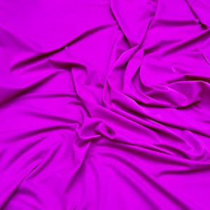 Solid Matte Magenta Four Way Stretch Nylon Spandex Fabric By The Yard, 60&#39;&#39; Wide, Activewear, Swimwear, Stretch Knit