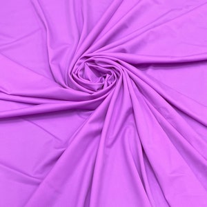 Solid Matte Lavender Four Way Stretch Nylon Spandex Fabric By The Yard, 60&#39;&#39; Wide, Activewear, Stretch Knit