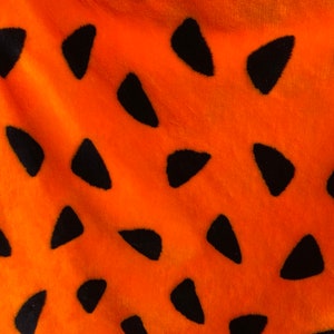 Orange & Black Faux Fur Fabric By The Yard 60&quot; Wide, Short Pile, DIY Craft Supply, Hobby, Costume, Decoration, Flintstones