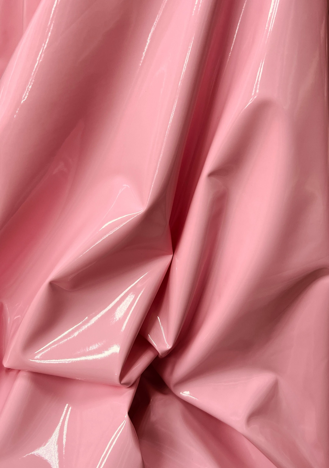 Shiny Pink Stretch Vinyl Latex Fabric by the Yard, 60 Wide, DIY, Crafts