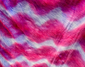 Multicolor Luxury Shag Faux Fur Fabric By The Yard 60" Wide, Shaggy, Long Pile, DIY Craft Supply, Hobby, Costume, Decoration