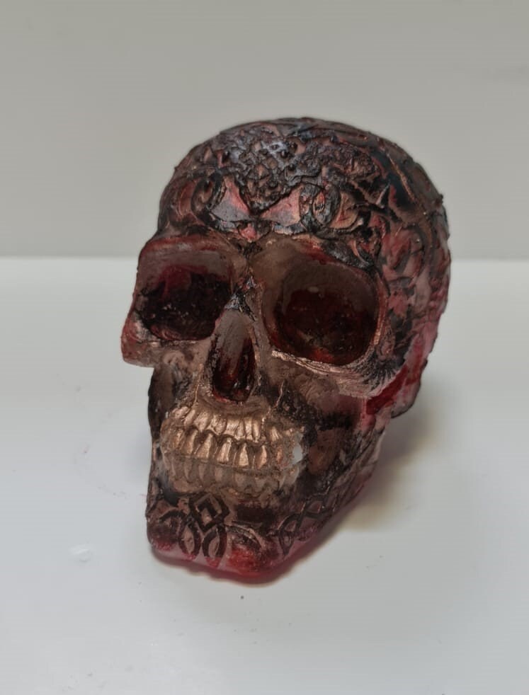 Bienenwachskerze Skelett Skull Deko in Leipzig - Sellerhausen