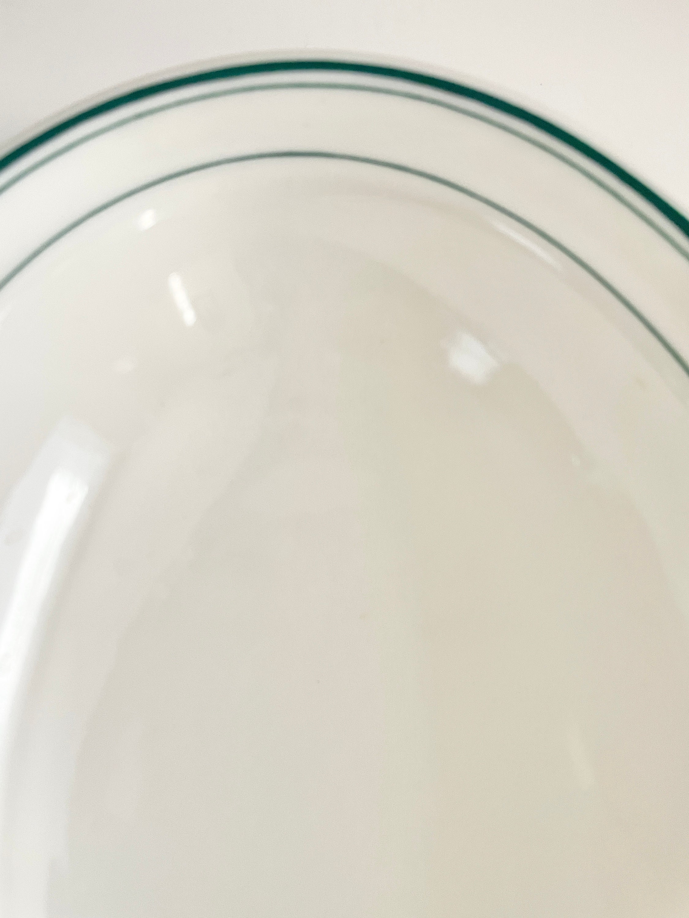 Vintage 1953 Walker China Restaurant Ware Green and White Oval Etsy