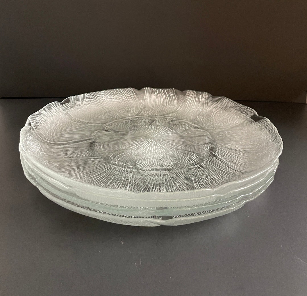 Vintage Arcoroc France Fleur Large Dinner Plates Set of 4 - Etsy