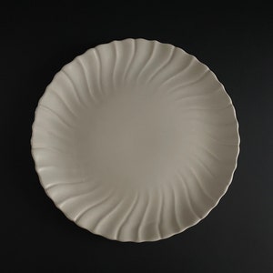 Vintage Franziskaner Coronado Off White Matte 11 &quot;Chop Plate Runde Servierplatte