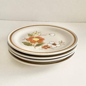 Vintage Mountain Wood Collection Trellis Blossom Bread And Butter Plates Set of 4