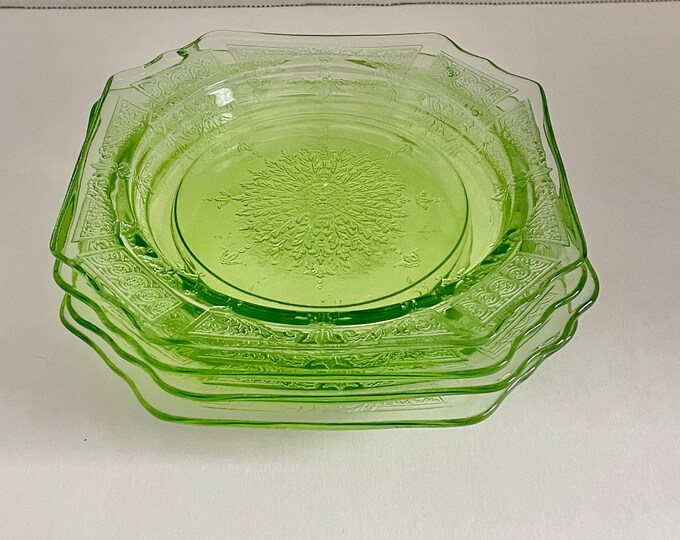 Vintage Anchor Hocking Princess Green Uranium Depression Glass Etsy