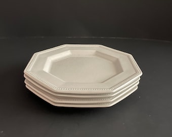 Vintage Johnson Brothers Heritage White Ironstone Bread And Butter Plates Set of 4